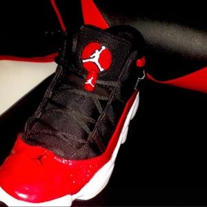 Selling Jordan red and black six rings